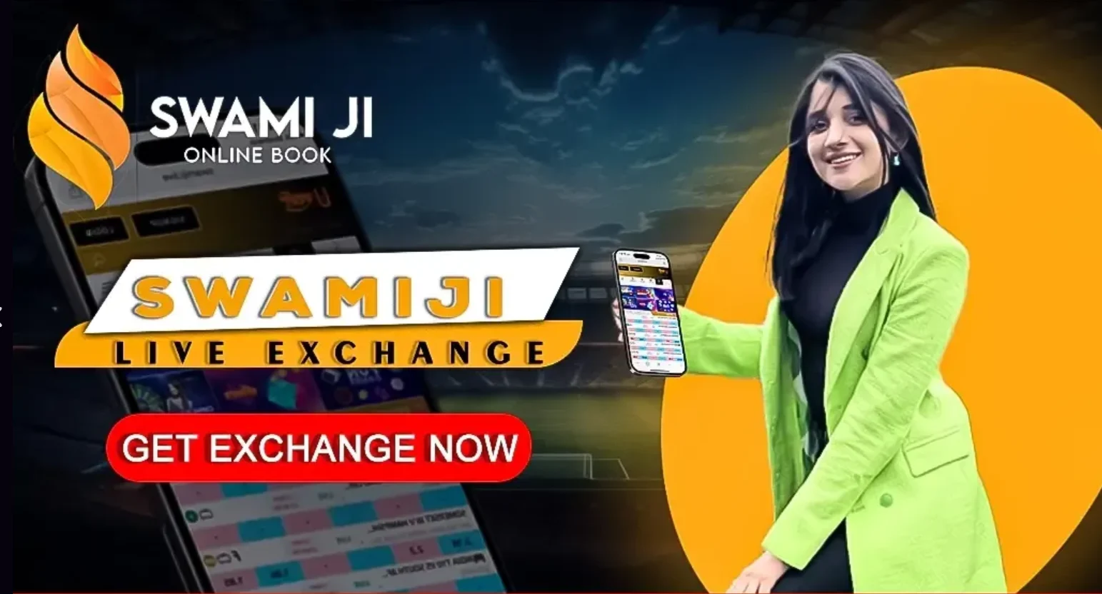 Swamiji Online Book homepage interface with live games