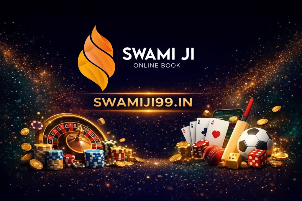 Swamiji Online Book ID gaming casino platform image showing online betting interface with Swamiji logo on swamiji99.in