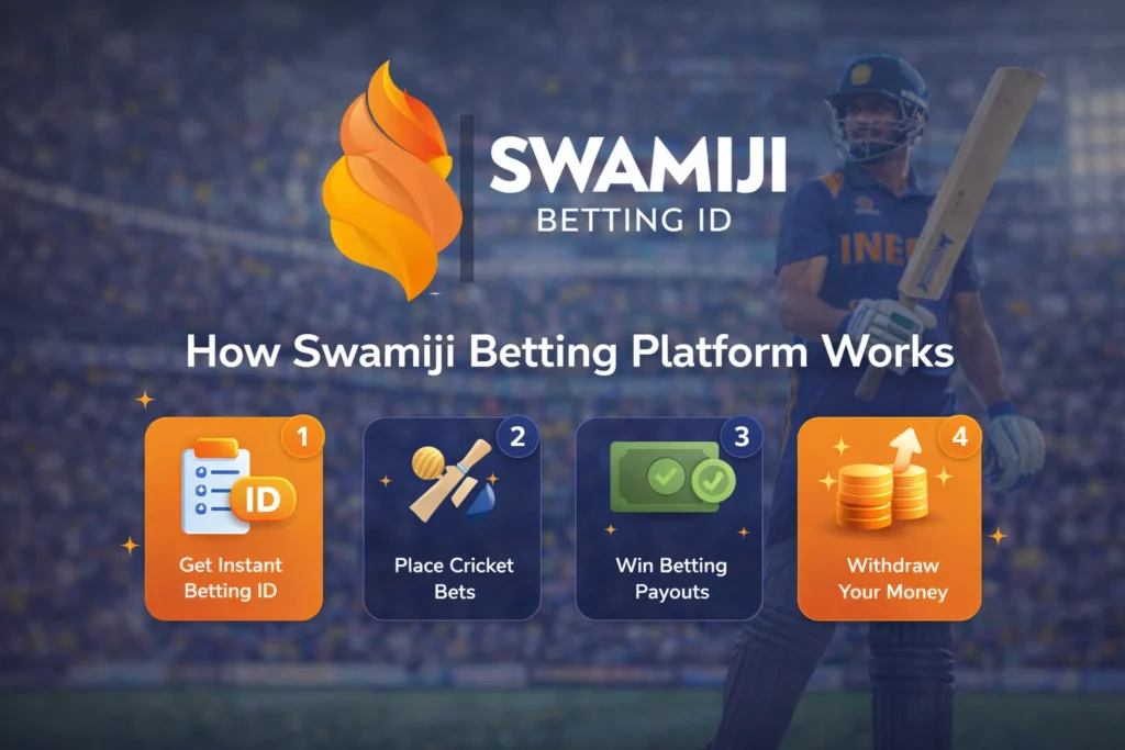 How Swamiji Betting Platform works with steps including getting betting ID placing bets winning payouts and withdrawing money