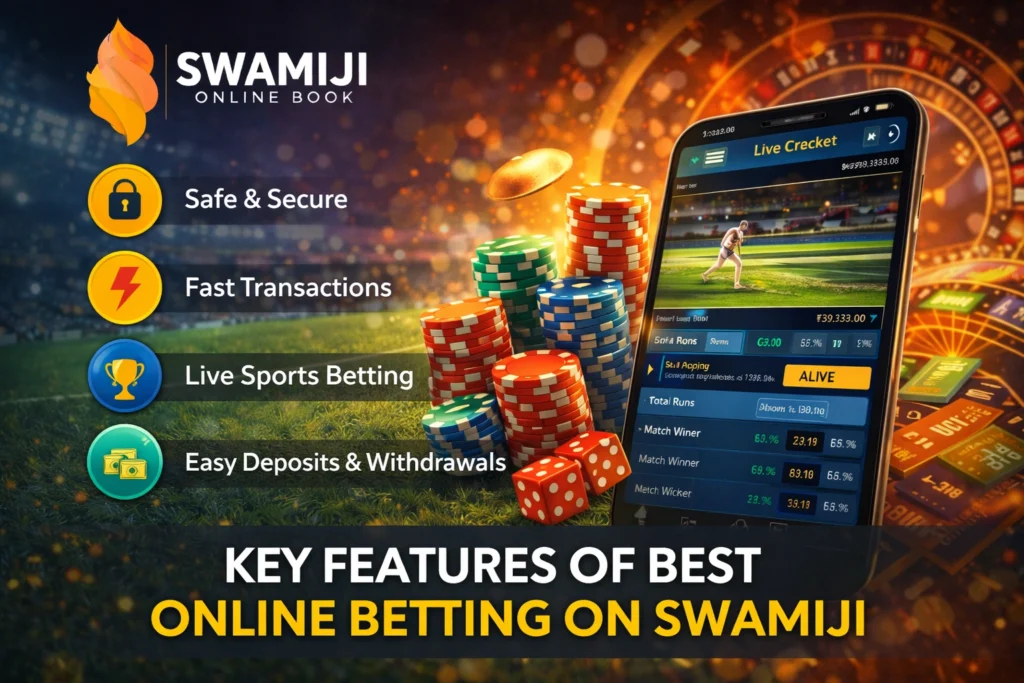 Key features of best online betting on Swamiji platform including secure betting, fast transactions and live sports betting