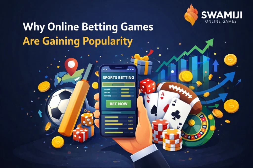 Why online betting games are gaining popularity on Swamiji with mobile betting, sports betting, and casino elements